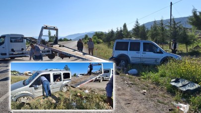 Denizli'de işçileri taşıyan otomobil kaza yaptı! Yaralılar var