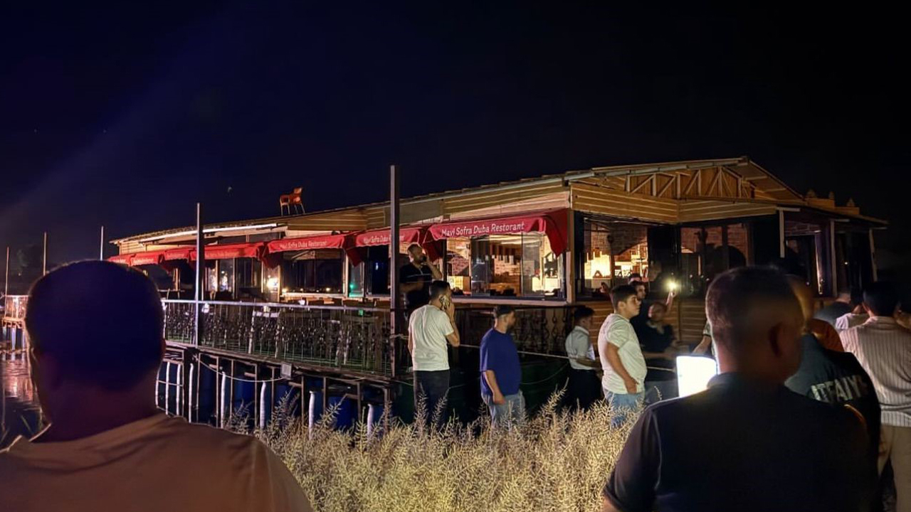 Fırat’ta Korku Dolu Dakikalar: Restoran Nehirde Sürüklendi
