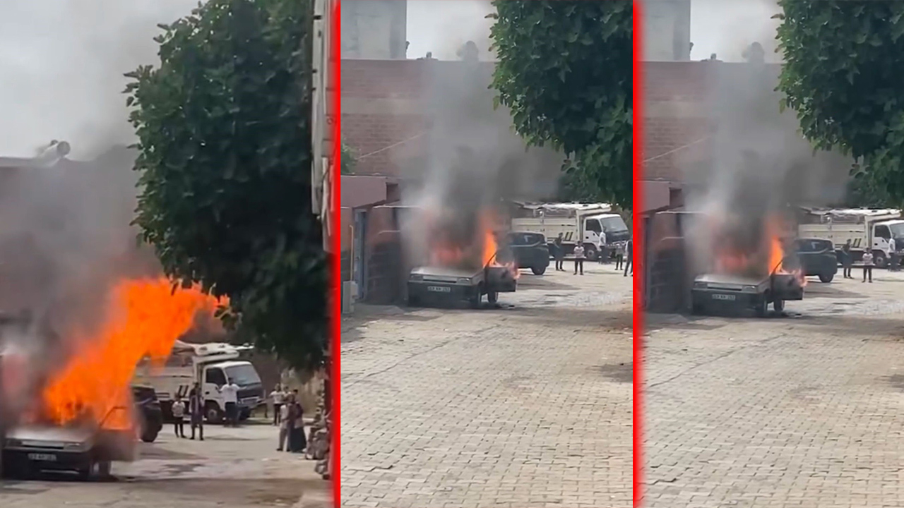 Siverek’te Korkutan Araç Yangını! Otomobil Küle Döndü