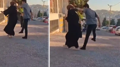 Şanlıurfa'da Sokak Ortasında Kadına Şiddet Kamerada!