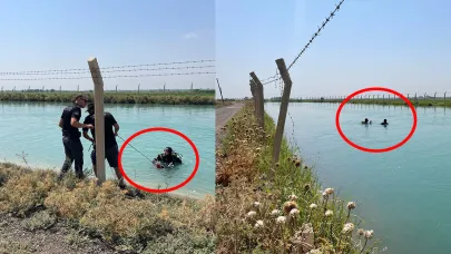 Şanlıurfa’da AFAD ve itfaiye ekipleri sulama kanalında genç arıyor