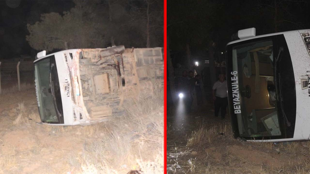 Şanlıurfa’da işçi servisi eşeğe çarptı! Çok sayıda yaralı