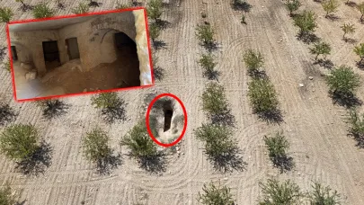 Şanlıurfa’da fıstık bahçesinde yıllardır mağara sanılan yer tarihi mezar çıktı!