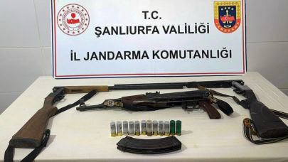 Şanlıurfa’nın ili ilçesinde uzun namlulu silah ve av tüfekleri ele geçirildi