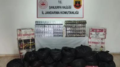 Şanlıurfa’da 2 bin 470 paket kaçak sigara ve 115 kilo çay bulundu