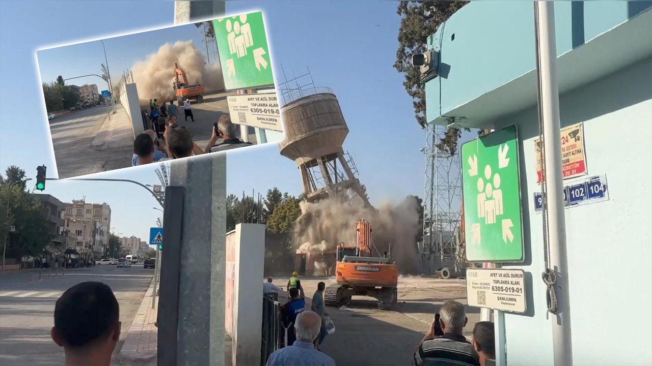 Ceylanpınar’da 51 yıllık su kulesi yıkıldı: İşte nedeni…