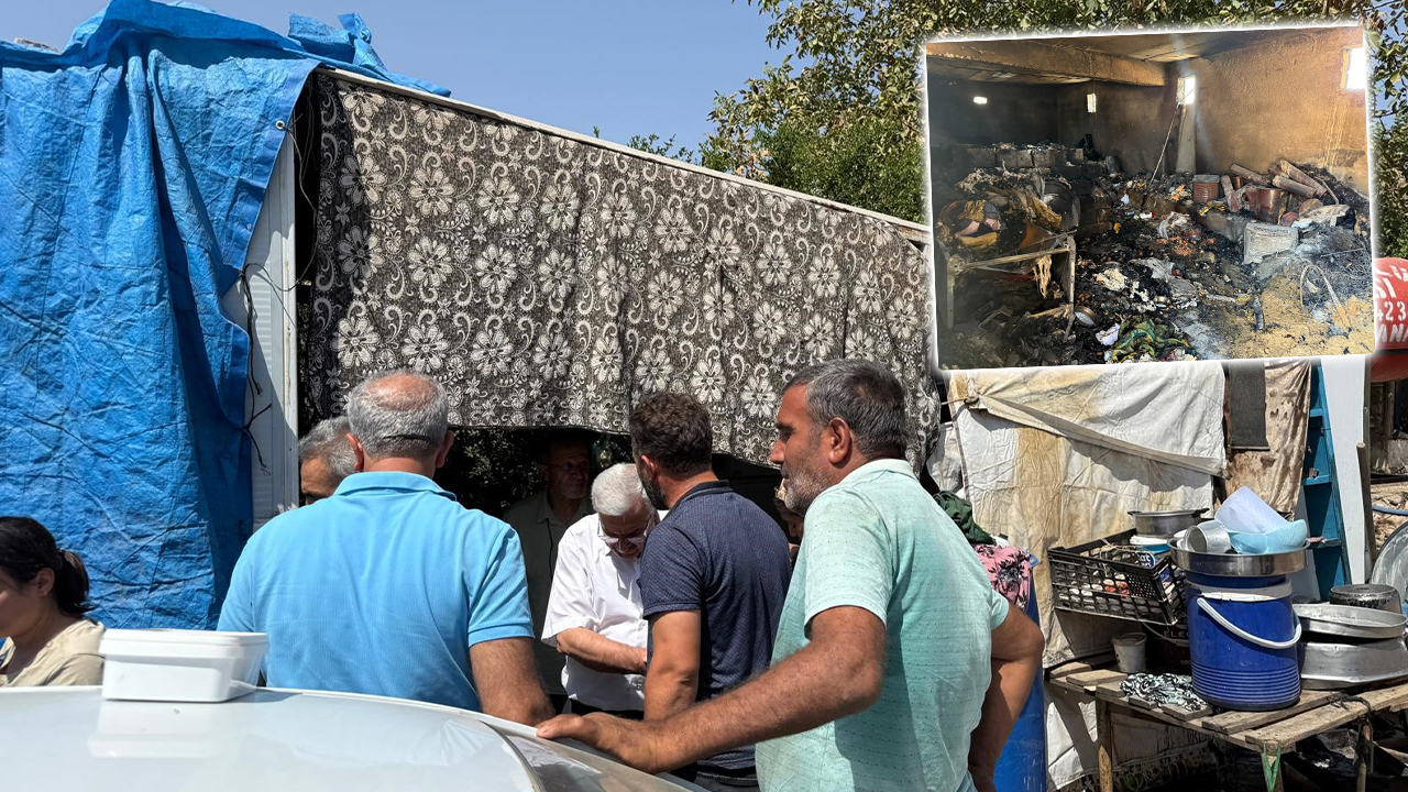 Hilvan’da elektrik kontağı nedeniyle ev küle döndü