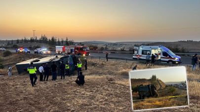 Şanlıurfa'da yolcu otobüsü devrildi: Çok sayıda yaralı