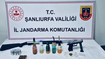Şanlıurfa'da ruhsatsız silah ve uyuşturucu operasyonu: 8 gözaltı