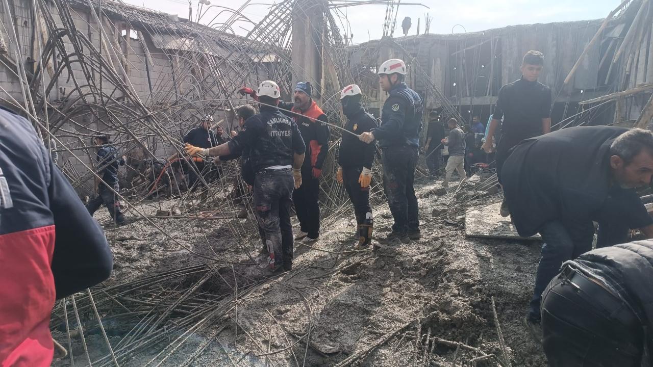Şanlıurfa&#039;da 2 katlı inşaatta göçük: 5 işçi altında kaldı