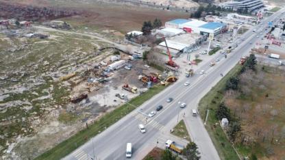 Evren sanayi'de katlı kavşak çalışması başladı