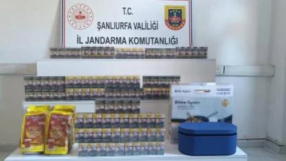 Şanlıurfa'da kaçak sigara ile çeşitli miktarda kaçak ürün ele geçirildi