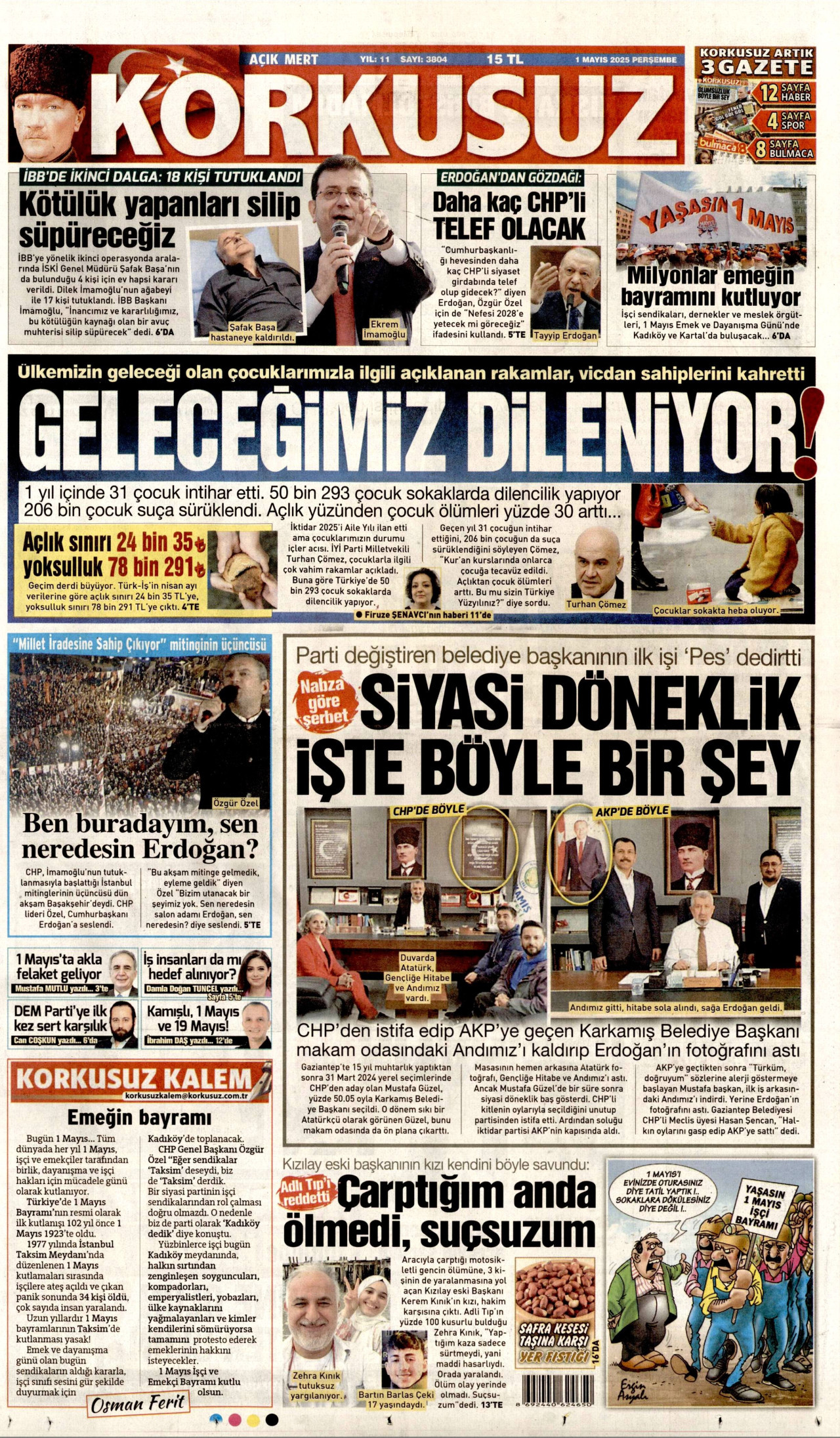 KORKUSUZ Gazete Manşeti