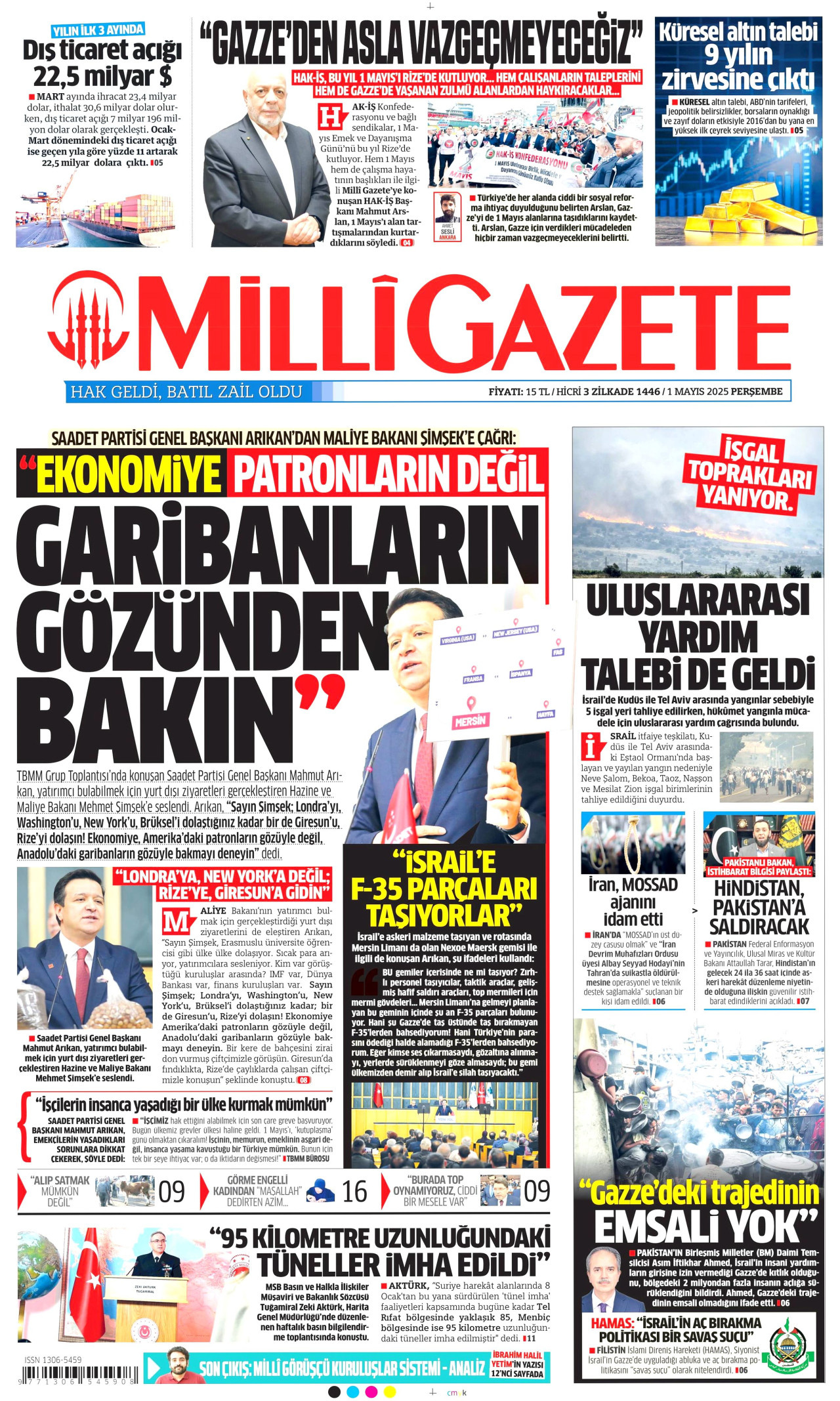 MİLLİ GAZETE Gazete Manşeti
