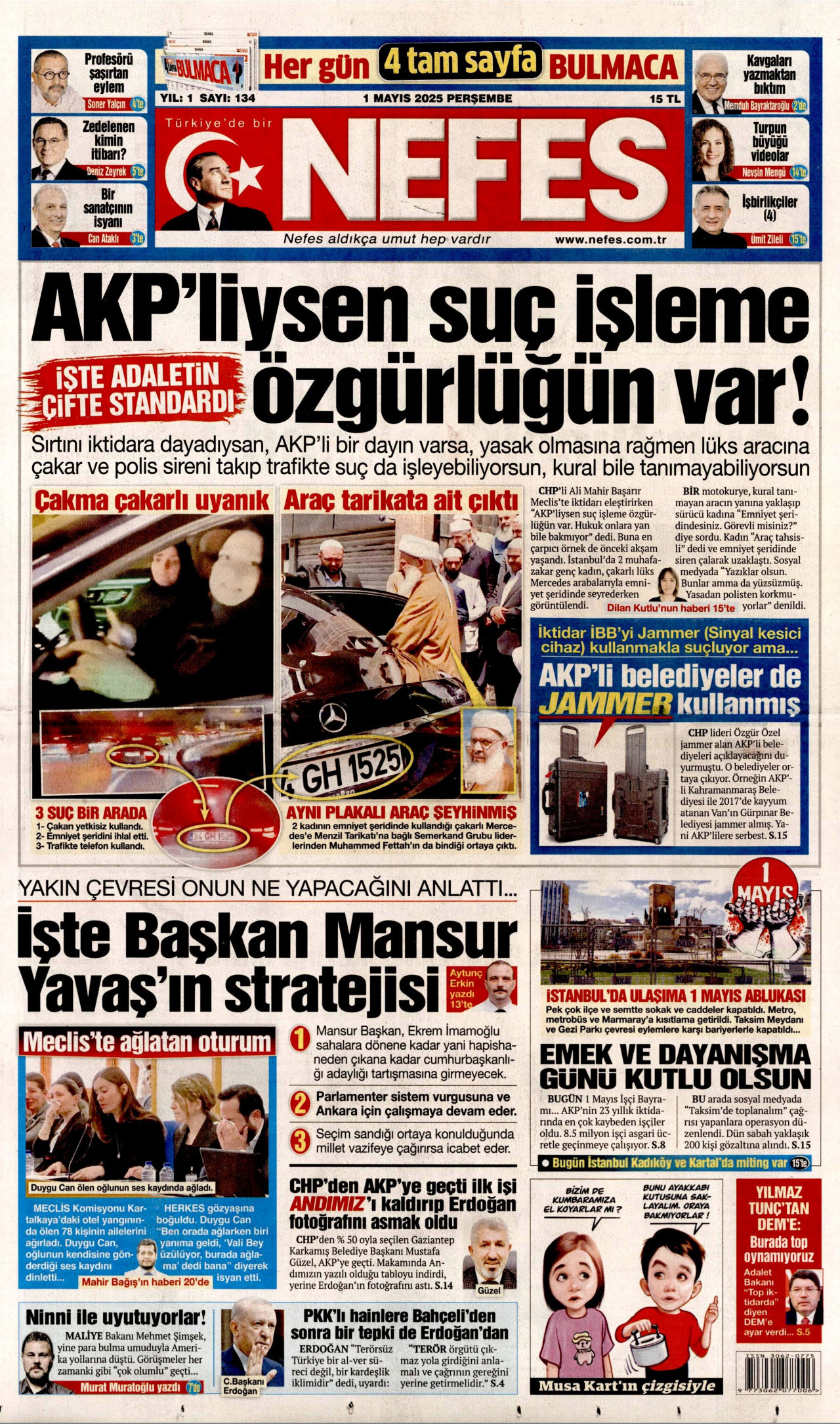 NEFES Gazete Manşeti