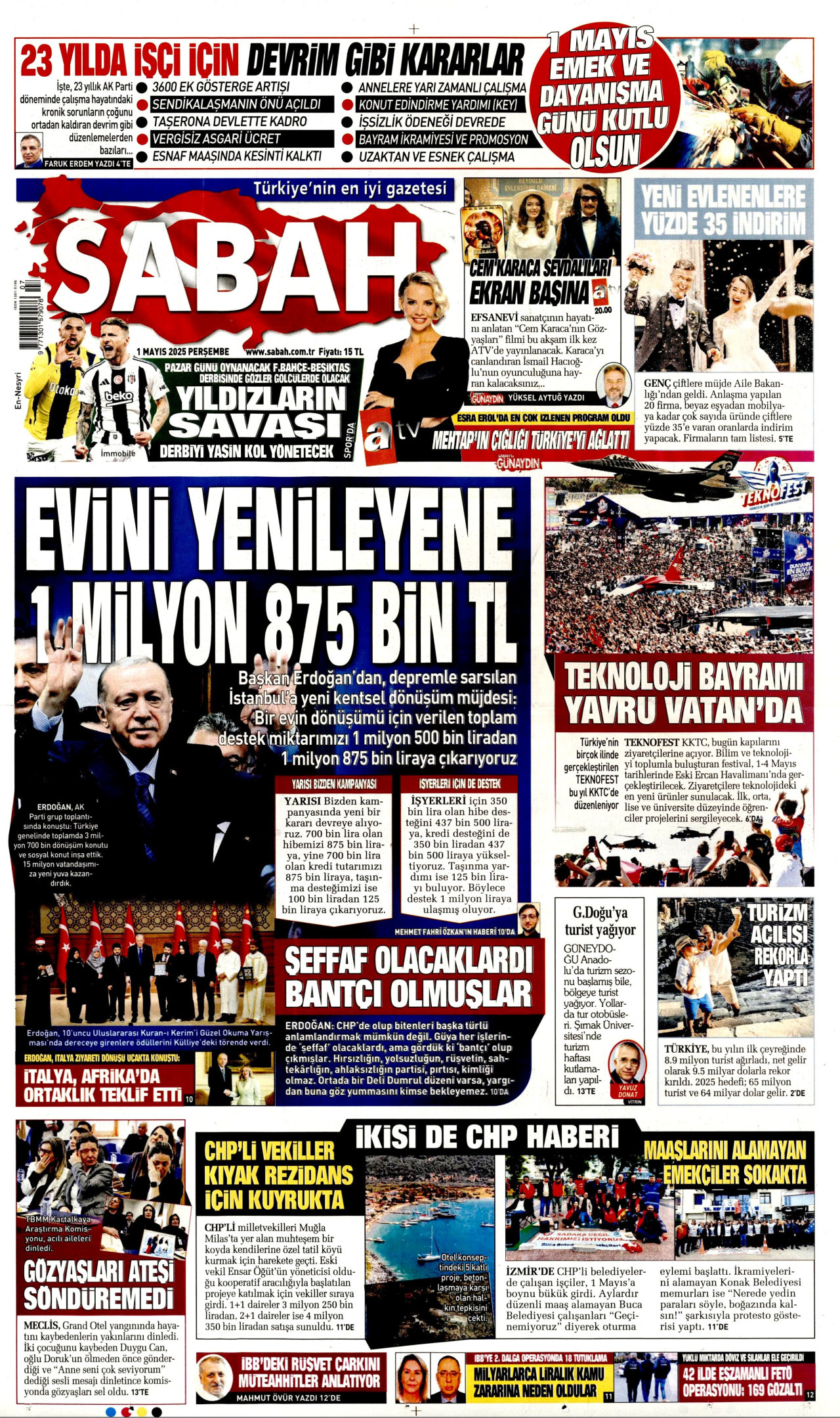 SABAH Gazete Manşeti