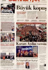 Cumhuriyet Gazetesi Gazete Manşeti