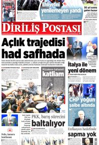DİRİLİŞ POSTASI Gazete Manşeti