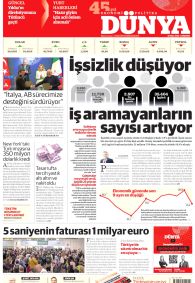 DÜNYA Gazete Manşeti