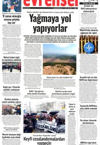 Evrensel Gazetesi Gazete Manşeti