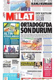 Milat Gazetesi Gazete Manşeti