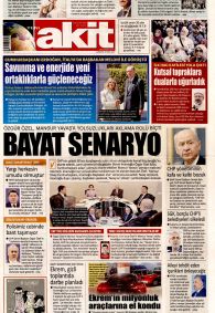 YENİ AKİT Gazete Manşeti