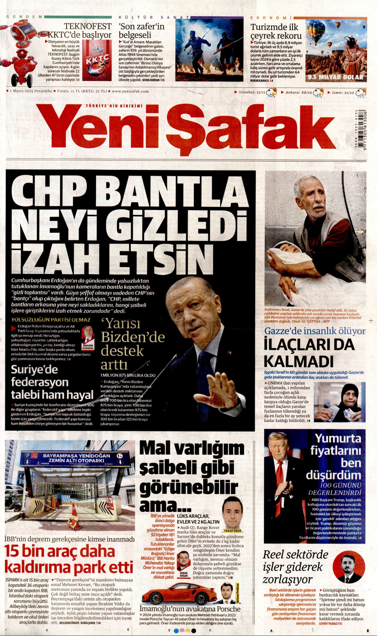 YENİ ŞAFAK Gazete Manşeti